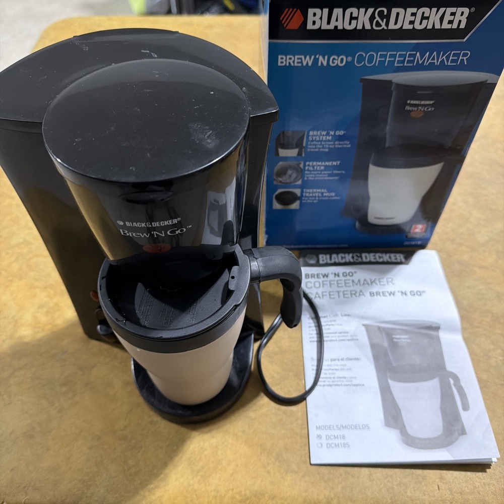 Brew'n Go Black and Decker Single Serve Coffee Maker with Filter DCM18